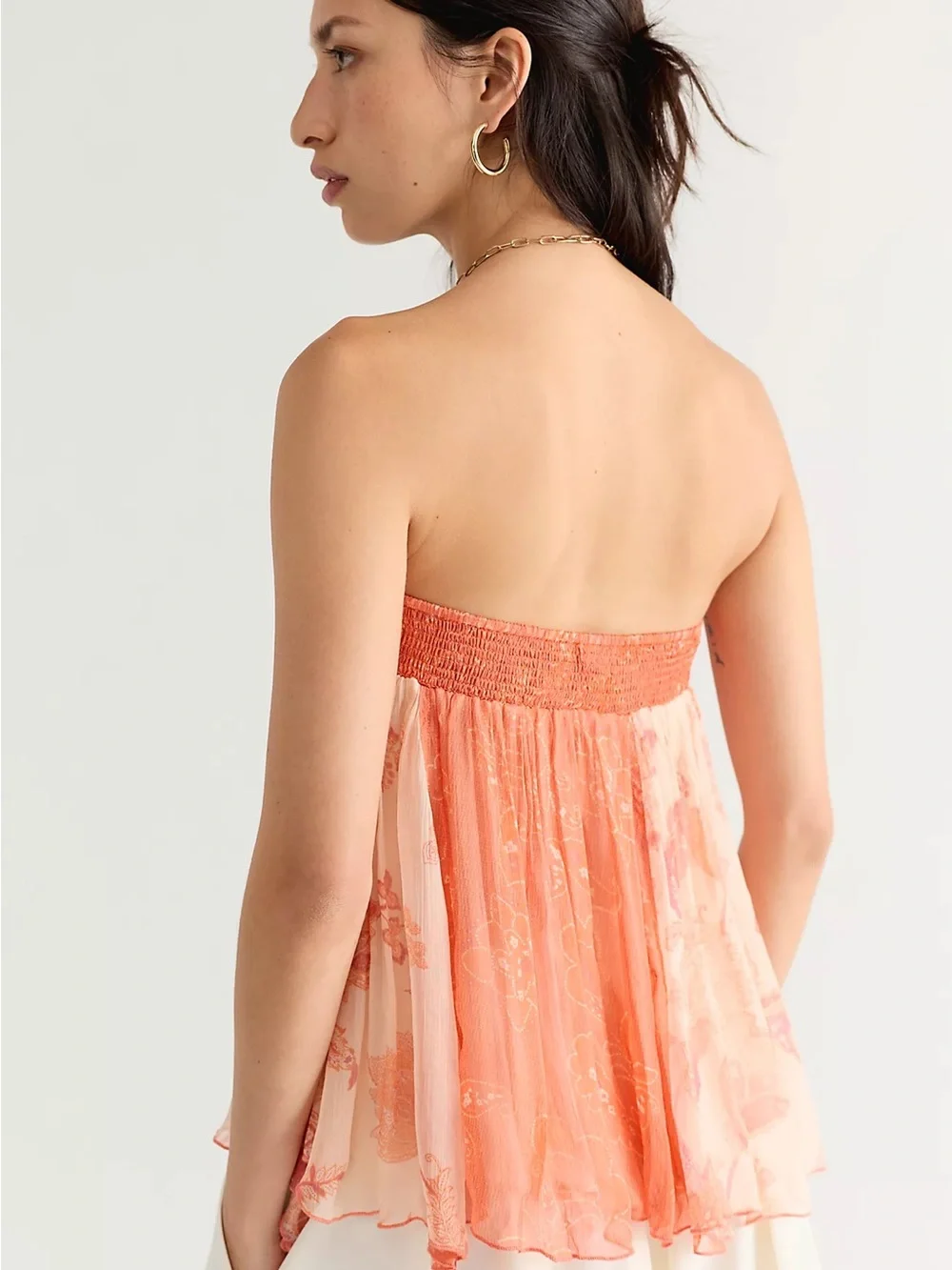 Free People Cleo Mixed Print Tube Top